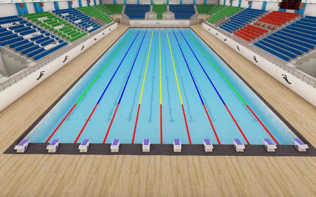 indoor swimming pool seating capacity